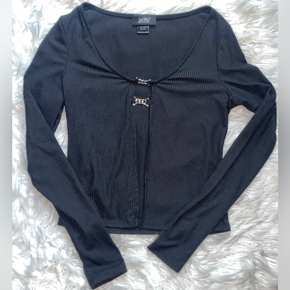JUST POLLY Open Front Top Sz Large - Picture 1 of 4